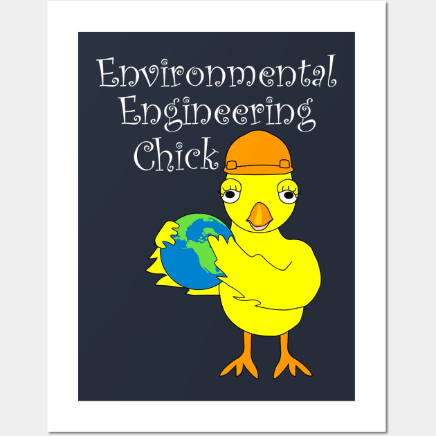 Environmental Engineering Chick White Text Wall Art by Barthol Graphics